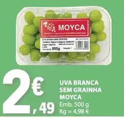 E.Leclerc Uva branca sem grainha moyca promoção