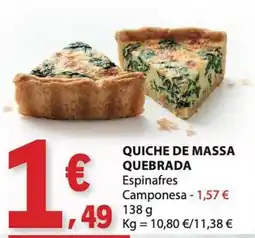 E.Leclerc quiche de massa quebrada promoção
