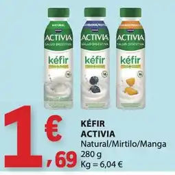 E.Leclerc Kéfir Activia Natural/Mirtilo/Manga promoção