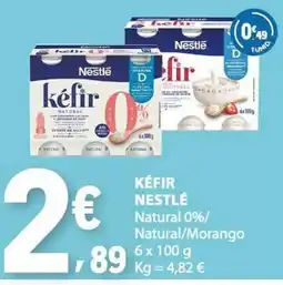 E.Leclerc Kéfir Nestlé Natural 0%/Natural/Morango promoção