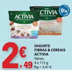 E.Leclerc Iogurte fibras & cereais activia promoção