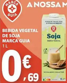 E.Leclerc bebida vegetal de soja marca guia promoção