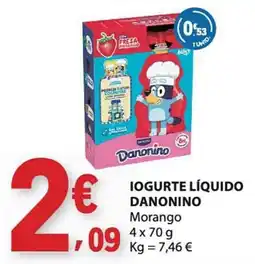 E.Leclerc Iogurte líquido danonino morango promoção