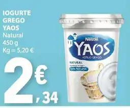E.Leclerc Iogurte grego yaos natural promoção