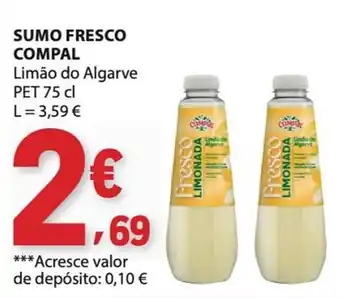 E.Leclerc Sumo fresco compal limão do algarve promoção