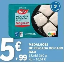 E.Leclerc Medalhões de pescada do cabo iglo promoção