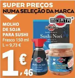 E.Leclerc molho de soja para sushi miyata promoção