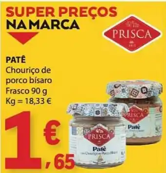 E.Leclerc Patê chouriço de porco bisaro prisca promoção