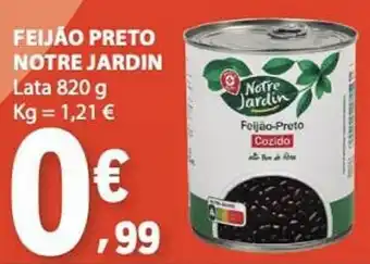 E.Leclerc Feijão preto notre jardin promoção