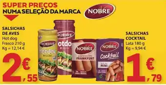 E.Leclerc Salsichas de aves nobre hotdog promoção
