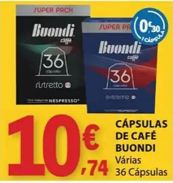 E.Leclerc Cápsulas de café buondi promoção