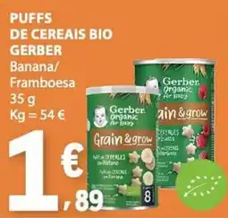 E.Leclerc Puffs de cereais bio gerber banana/framboesa promoção
