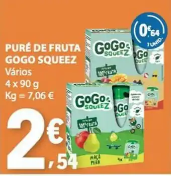 E.Leclerc Puré de fruta gogo squeeze promoção
