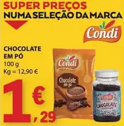 E.Leclerc Chocolate em pó Condi promoção