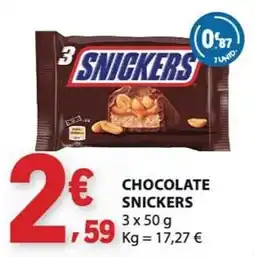E.Leclerc chocolate snickers promoção