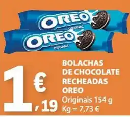 E.Leclerc Bolachas de chocolate recheadas oreo promoção