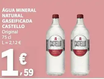 E.Leclerc Água mineral natural gaseificada castello original promoção
