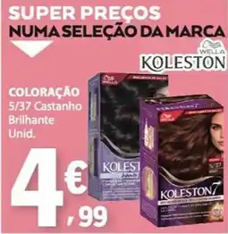 E.Leclerc coloração 5/37 castanho brilhante unid. koleston promoção