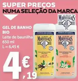 E.Leclerc gel de banho bio leite de baunilha le petit marseillais promoção
