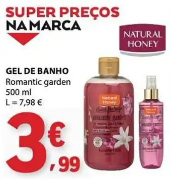 E.Leclerc gel de banho romantic garden natural honey promoção