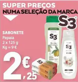 E.Leclerc Sabonete S3 Papaia promoção