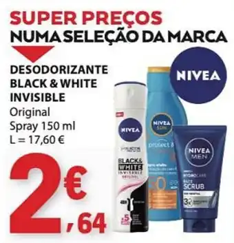 E.Leclerc desodorante black & white invisible original promoção