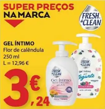 E.Leclerc Fresh Clean gel íntimo flor de calêndula promoção