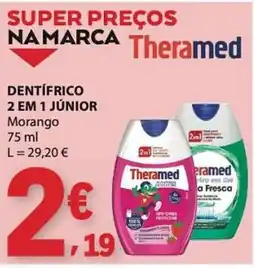 E.Leclerc Dentífrico 2 em 1 júnior morango theramed promoção