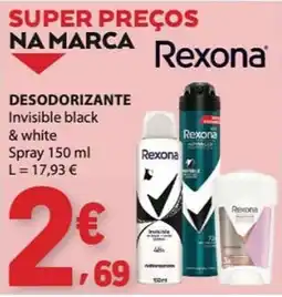 E.Leclerc Desodorizante invisible black & white rexona promoção