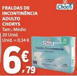 E.Leclerc Fraldas de incontinência adulto chorys promoção