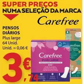 E.Leclerc Pensos diários carefree plus large promoção