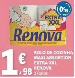 E.Leclerc Rolo de cozinha max absorption extra xxl renova promoção