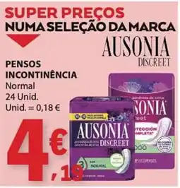 E.Leclerc pensos incontinência ausonia discreet promoção