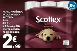 E.Leclerc Papel higiénico acolchoado scottex seda promoção