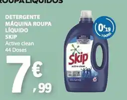 E.Leclerc Detergente máquina roupa líquido skip active clean promoção