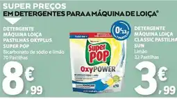 E.Leclerc Detergente máquina loiça pastilhas oxyplus super pop promoção