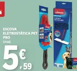 E.Leclerc escova eletrostática pet pro vileda promoção