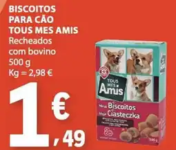 E.Leclerc biscoitos para cão tous mes amis promoção