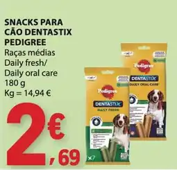 E.Leclerc Snacks para cão dentastix pedigree promoção