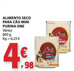 E.Leclerc alimento seco para cão mini purina one promoção