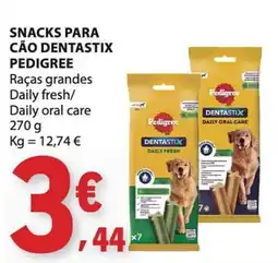 E.Leclerc Snacks para cão dentastix pedigree promoção