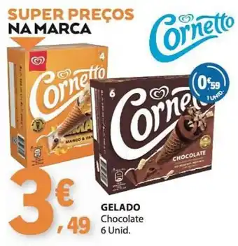 E.Leclerc Cornetto Gelado Chocolate promoção
