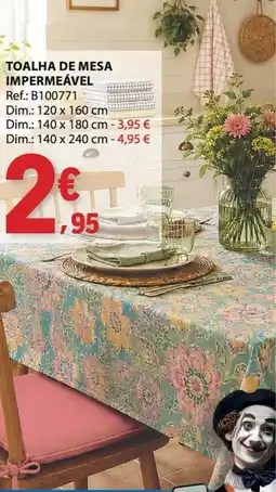 E.Leclerc toalha de mesa impermeável promoção