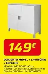 Bricomarché Conjunto móvel + lavatorio + espelho promoção