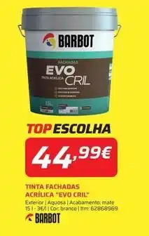 Bricomarché Barbot - tinta fachadas acrillica promoção