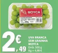 E.Leclerc Uva branca sem grainha promoção
