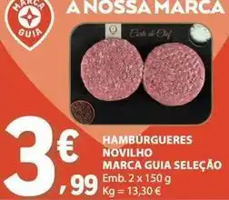 E.Leclerc Marca guia - hambúrgueres novilho promoção
