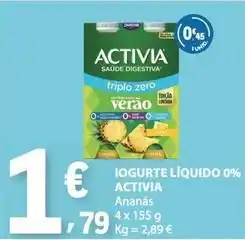 E.Leclerc Activia - iogurte liquido 0% promoção