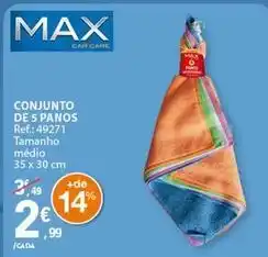 Max - conjunto de 5 panos