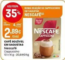 Intermarché Nescafé - café solúvel em saquetas promoção